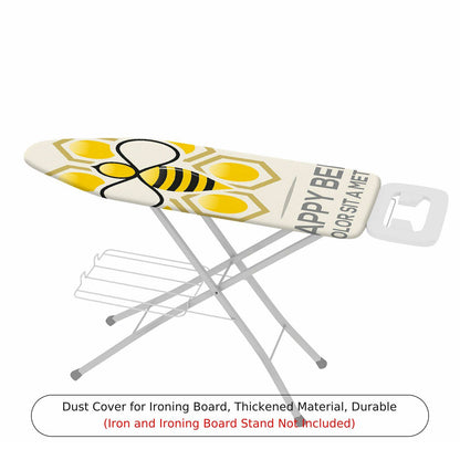 1-Piece Yellow Bee Honeycomb Pattern  Ironing Board Cover, Universal Size, Without Board