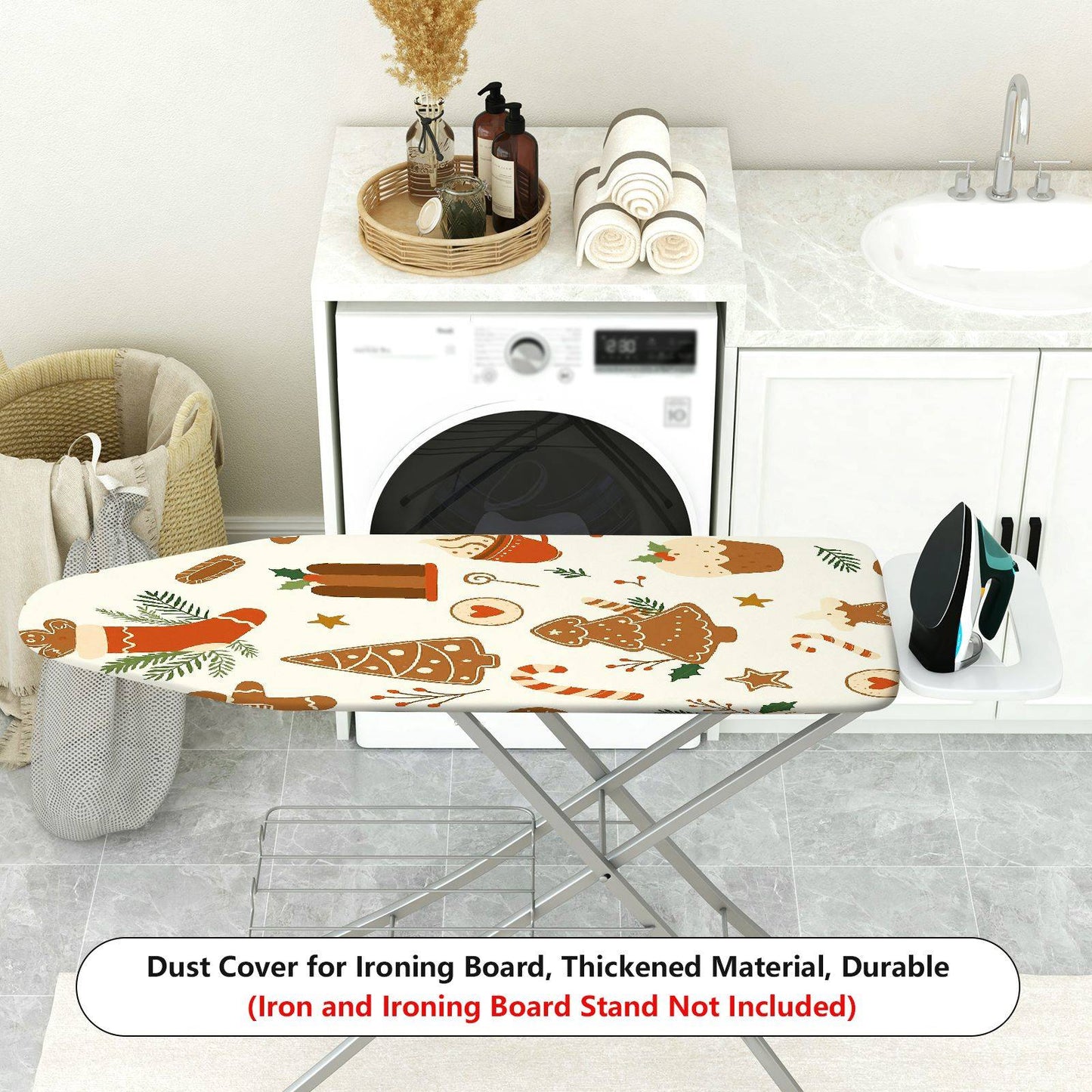 1-Piece Christmas Holiday Festive  Ironing Board Cover, Universal Size, Without Board