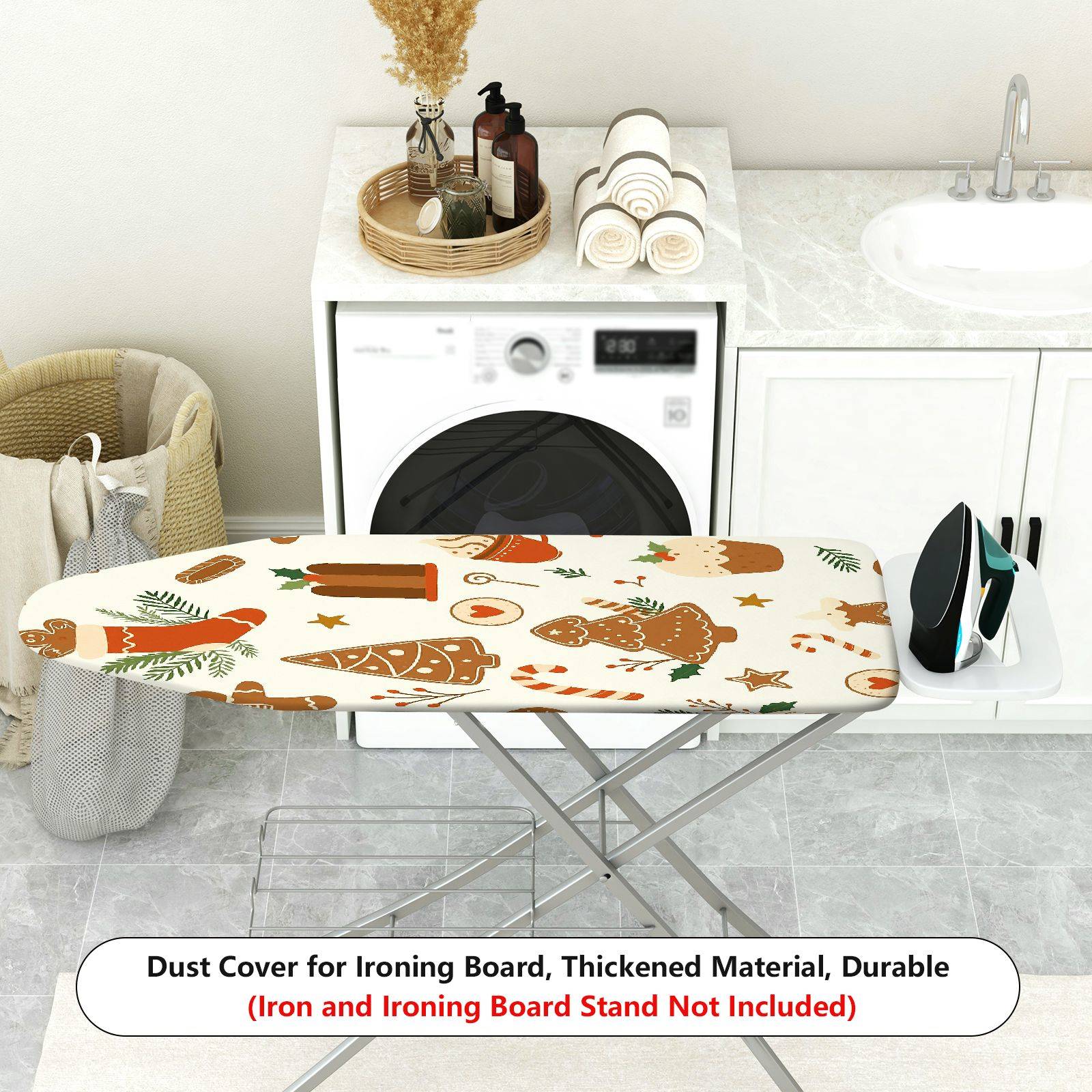 1-Piece Christmas Holiday Festive  Ironing Board Cover, Universal Size, Without Board