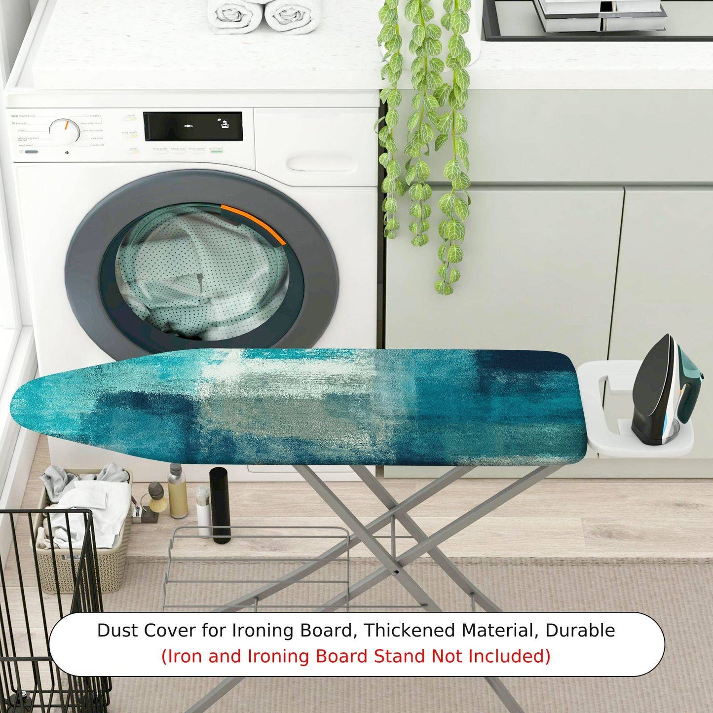 1-Piece Abstract Blue Green Artistic  Ironing Board Cover, Universal Size, Without Board