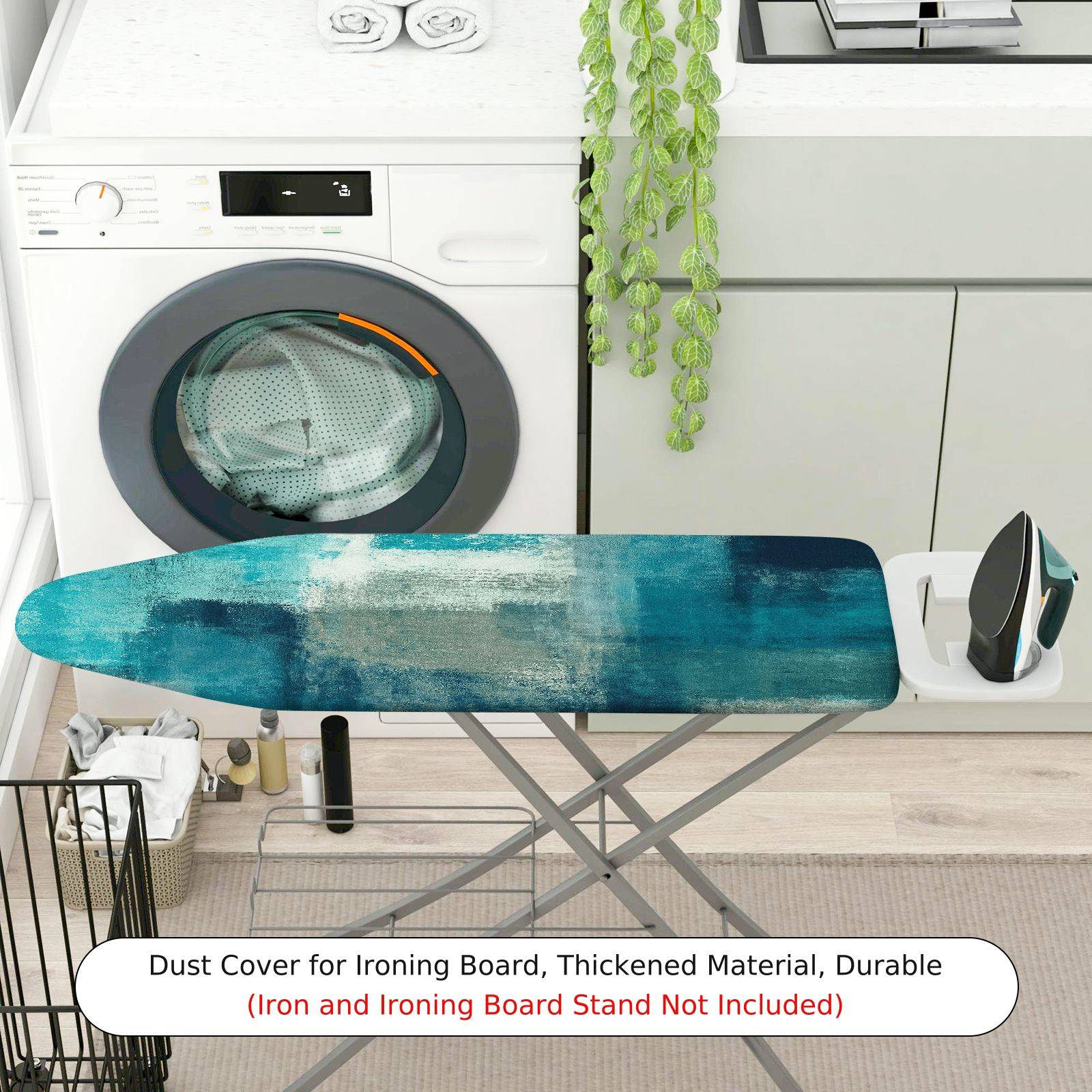 1-Piece Abstract Blue Green Artistic  Ironing Board Cover, Universal Size, Without Board