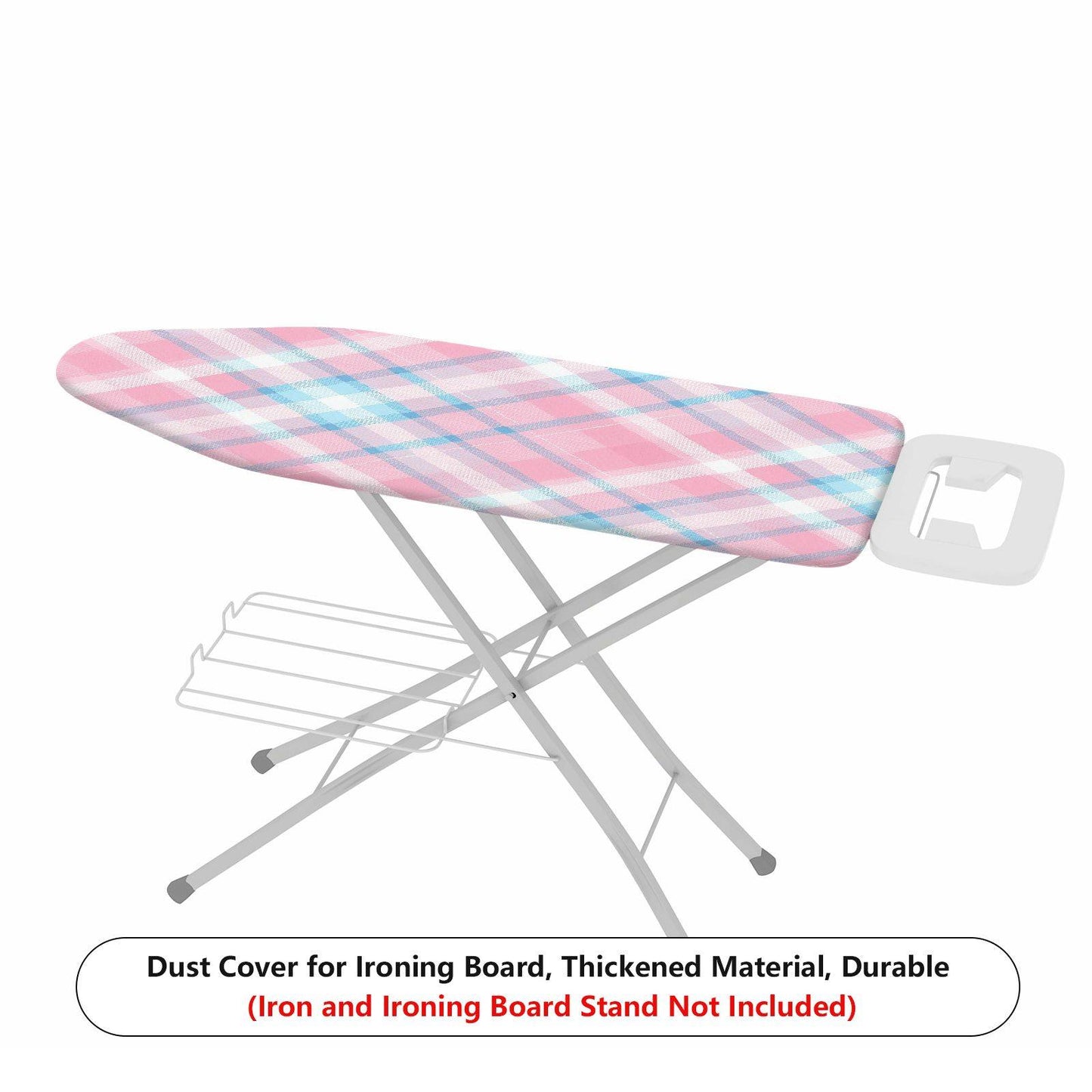 1-Piece Pink Plaid Pastel  Ironing Board Cover, Universal Size, Without Board