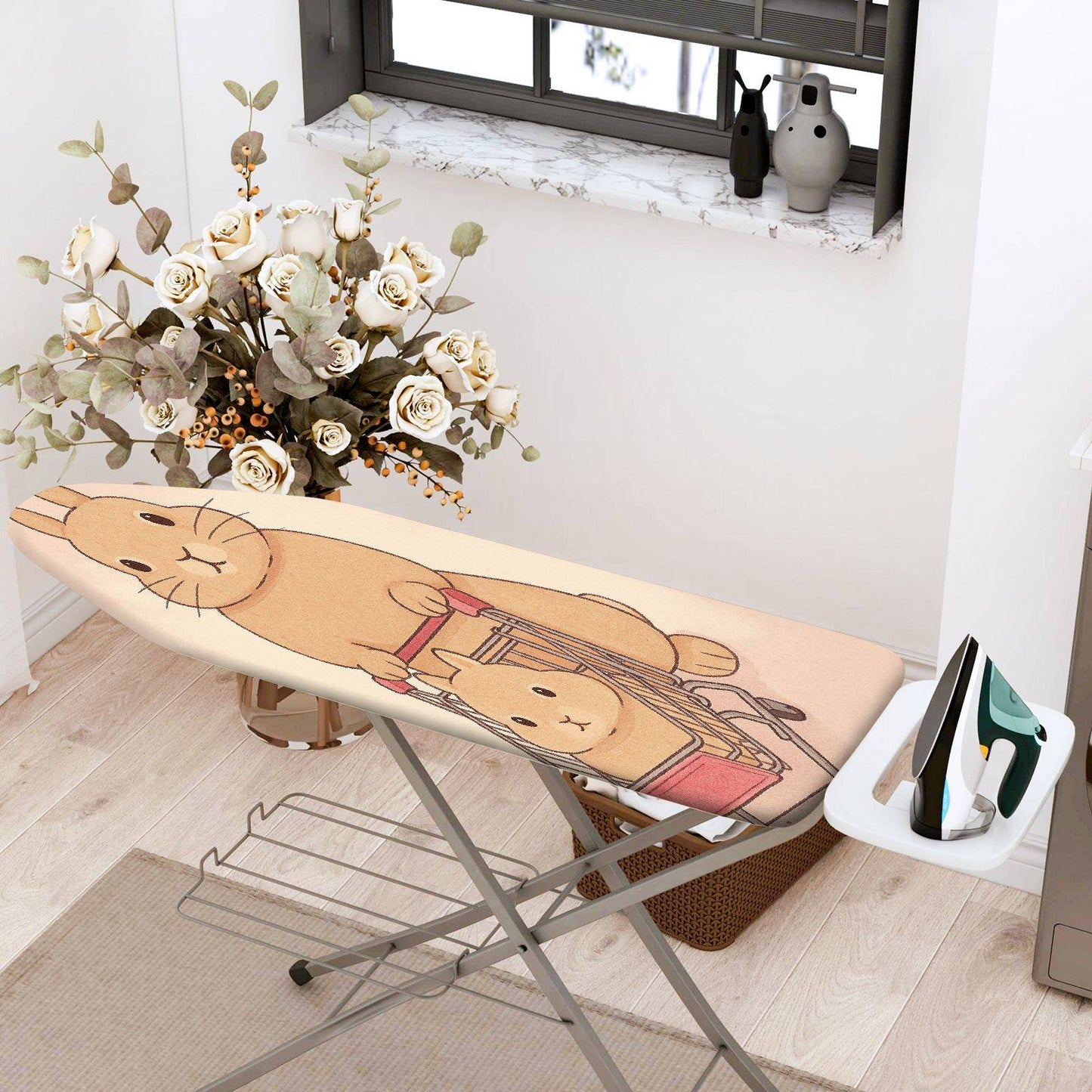 1-Piece Cute Rabbit  Animal  Ironing Board Cover, Universal Size, Without Board