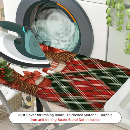 1-Piece Christmas Santa Snowman  Ironing Board Cover, Universal Size, Without Board