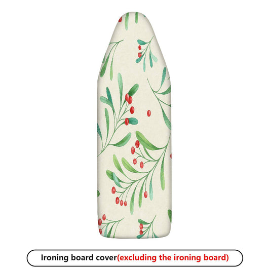 1-Piece Christmas Leaves Berries Decor Pattern  Ironing Board Cover, Universal Size, Without Board