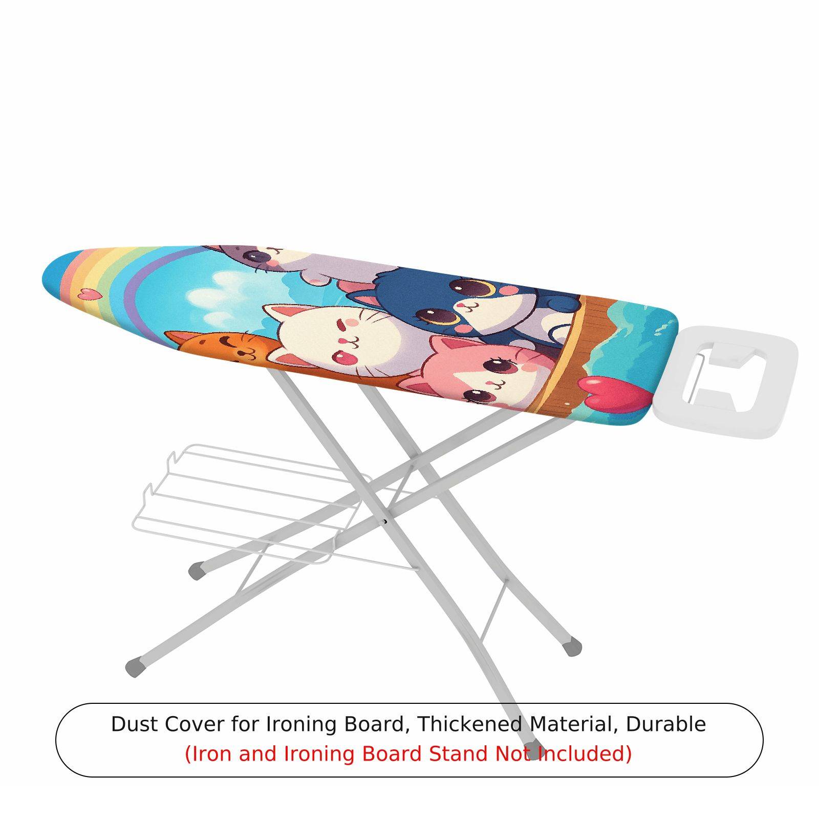 1-Piece Cute  Cat Rainbow  Ironing Board Cover, Universal Size, Without Board
