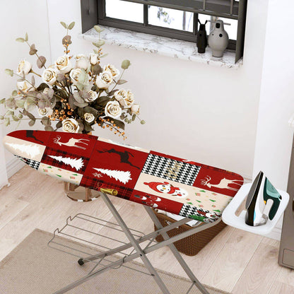 1-Piece Christmas Reindeer Snowman  Ironing Board Cover, Universal Size, Without Board