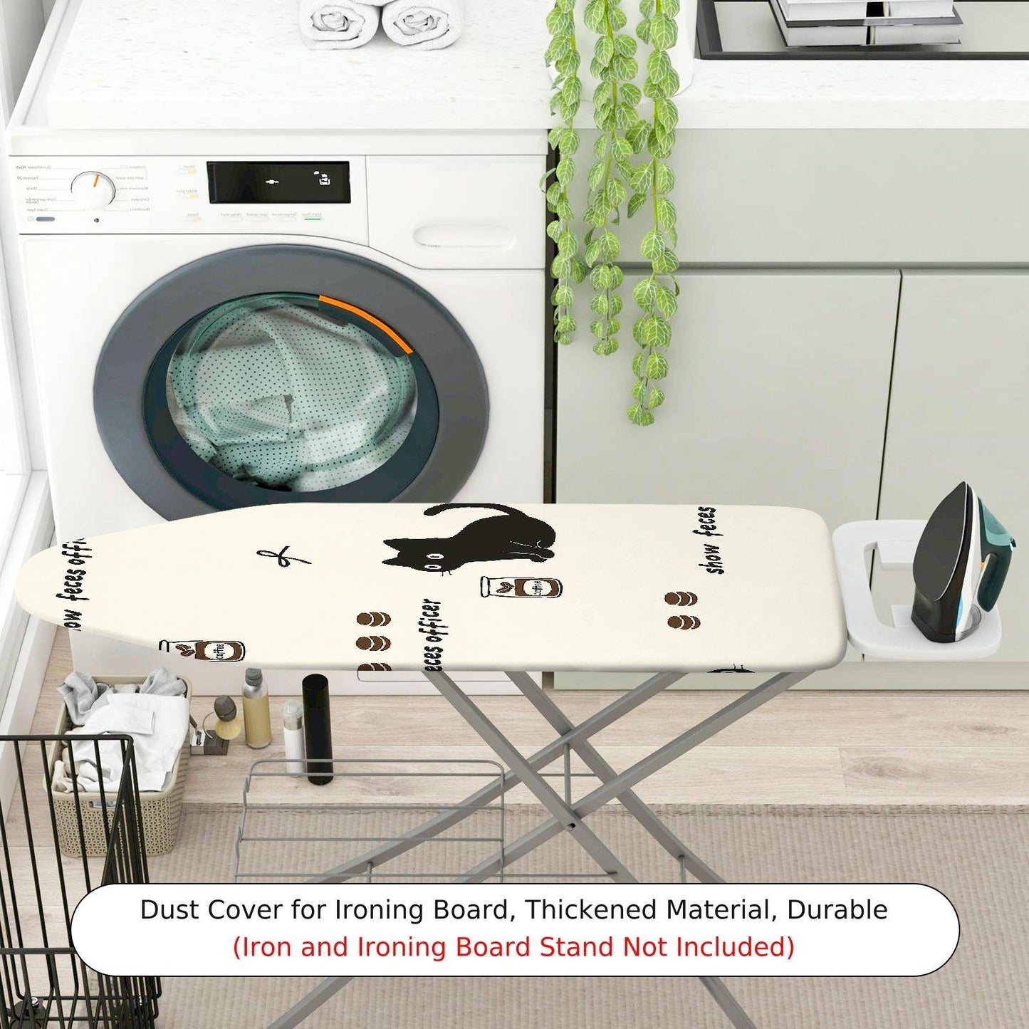 1-Piece Cat Print Fun Playful  Ironing Board Cover, Universal Size, Without Board