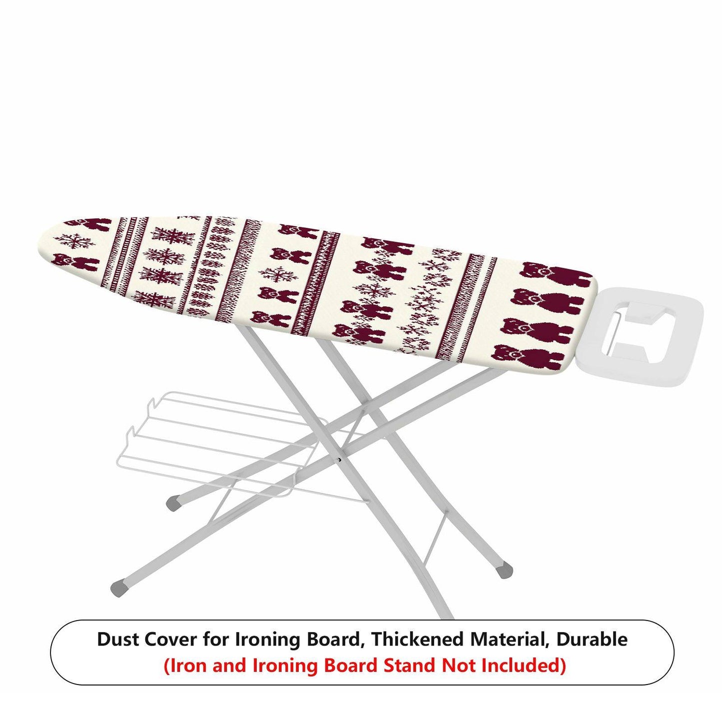 1-Piece Bear Snowflake Christmas  Ironing Board Cover, Universal Size, Without Board