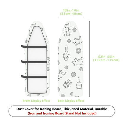 1-Piece Cat Yarn Fun  Ironing Board Cover, Universal Size, Without Board