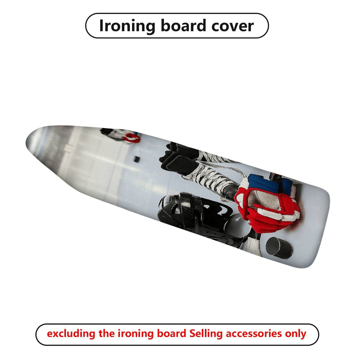 1-Piece Hockey Pattern Sports Equipment Fun  Ironing Board Cover, Universal Size, Without Board