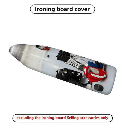 1-Piece Hockey Pattern Sports Equipment Fun  Ironing Board Cover, Universal Size, Without Board