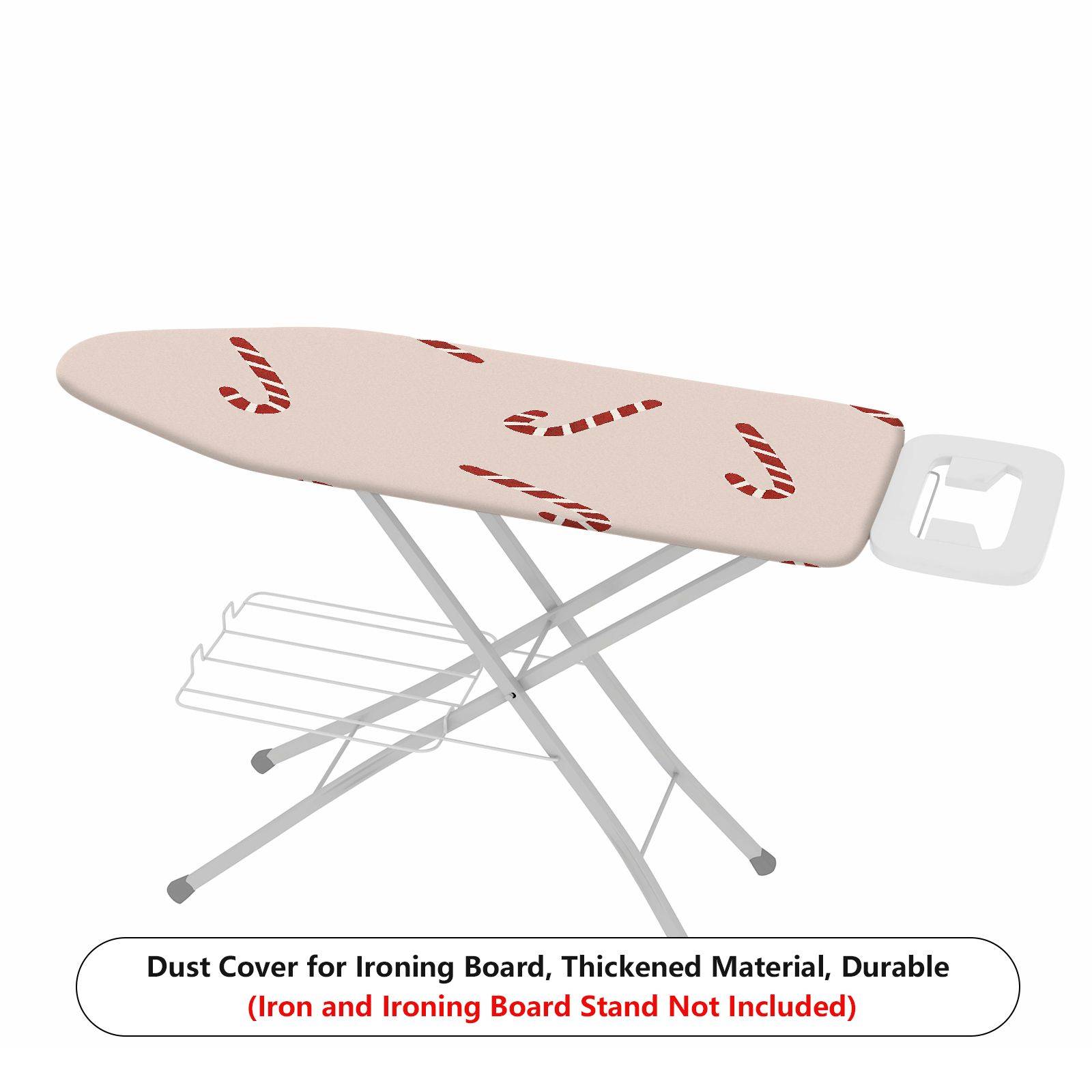 1-Piece Candy Cane Red Christmas Holiday  Ironing Board Cover, Universal Size, Without Board