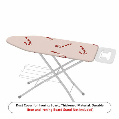 1-Piece Candy Cane Red Christmas Holiday  Ironing Board Cover, Universal Size, Without Board