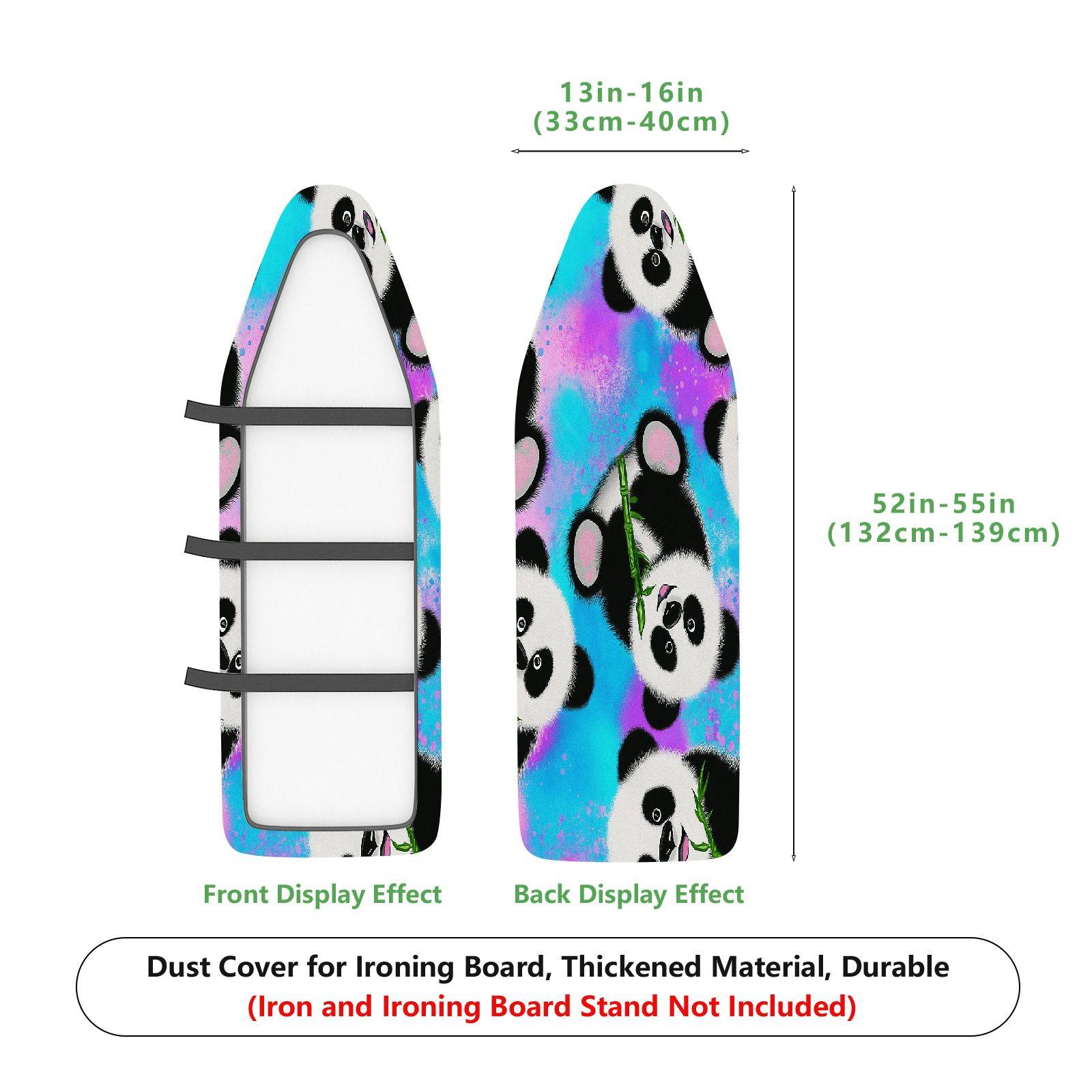 1-Piece Panda Colorful Cute  Ironing Board Cover, Universal Size, Without Board