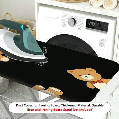 1-Piece Teddy Bear Black Cute  Ironing Board Cover, Universal Size, Without Board