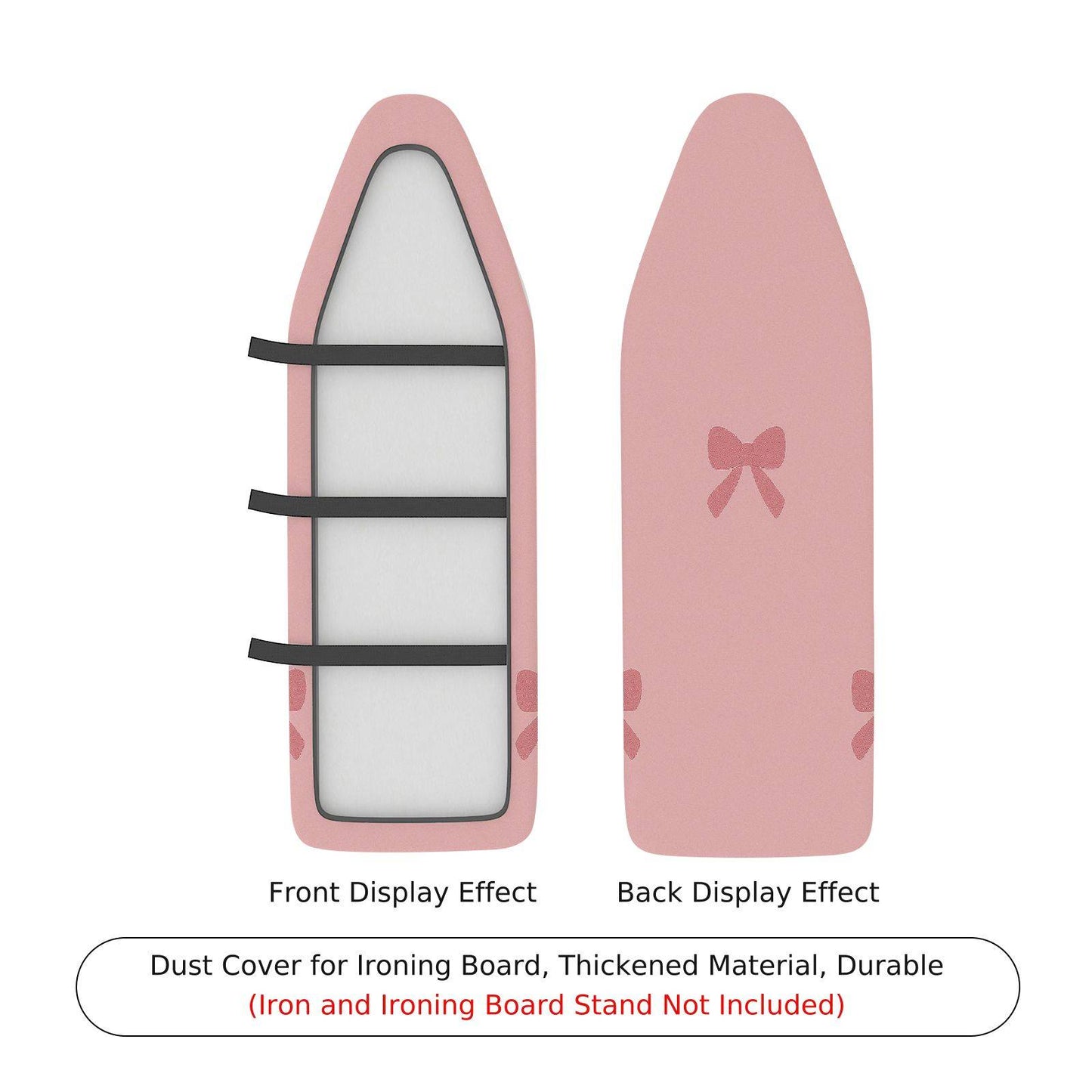 1-Piece Pink Bow Pattern Cute  Ironing Board Cover, Universal Size, Without Board
