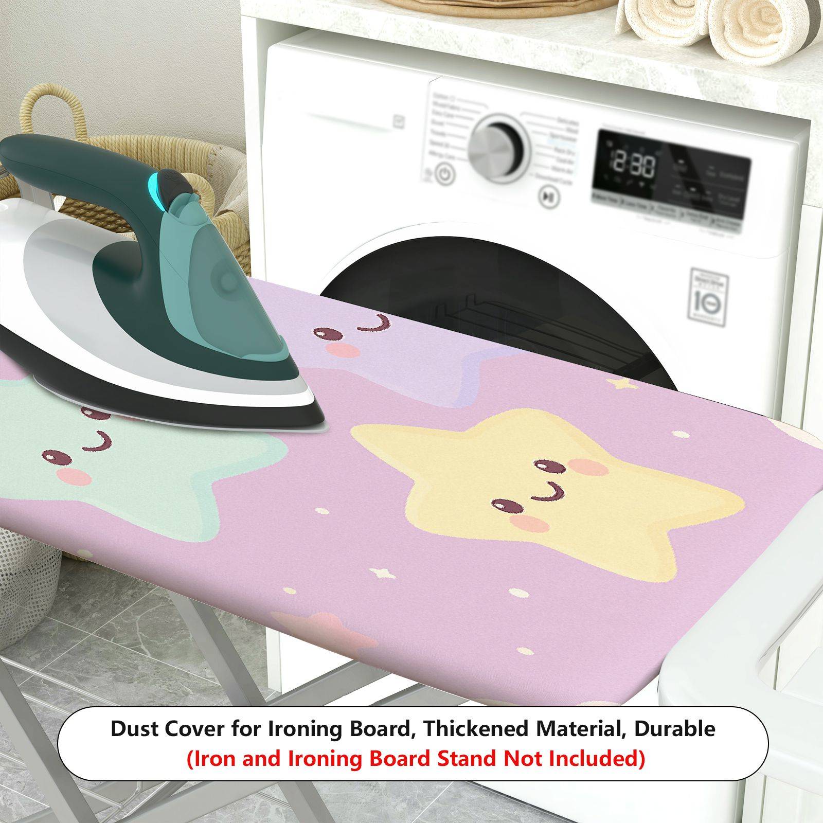 1-Piece Cute Star Pastel  Ironing Board Cover, Universal Size, Without Board