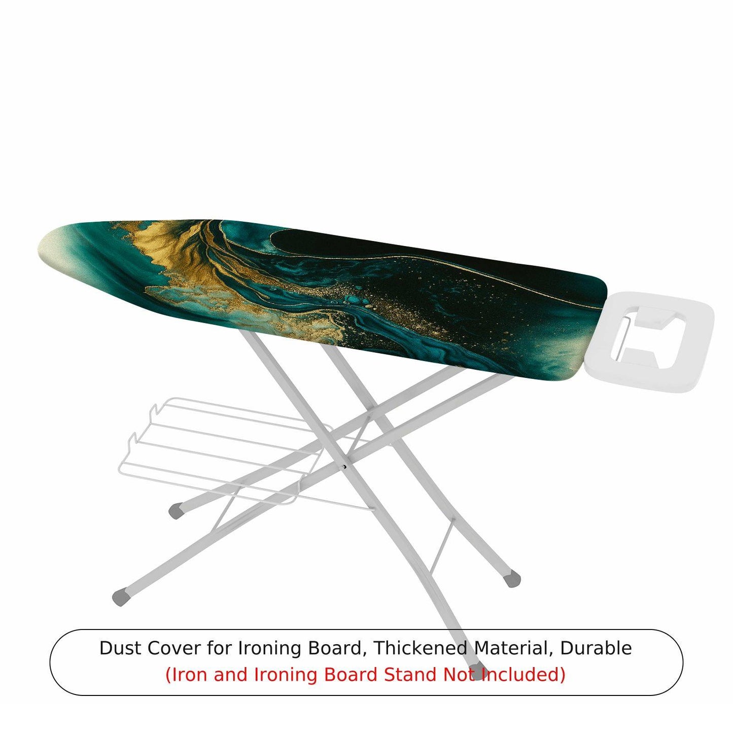 1-Piece Abstract Art Elegant Waves Marble  Ironing Board Cover, Universal Size, Without Board