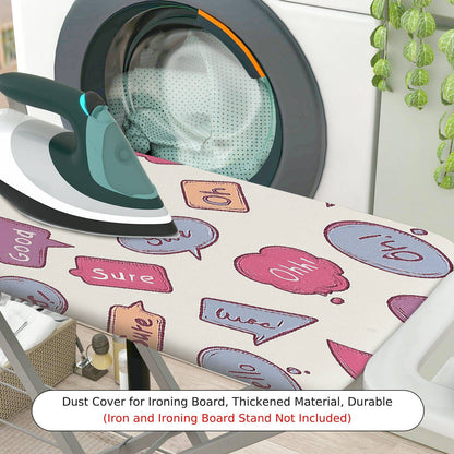 1-Piece Speech Bubble Colorful Fun  Ironing Board Cover, Universal Size, Without Board