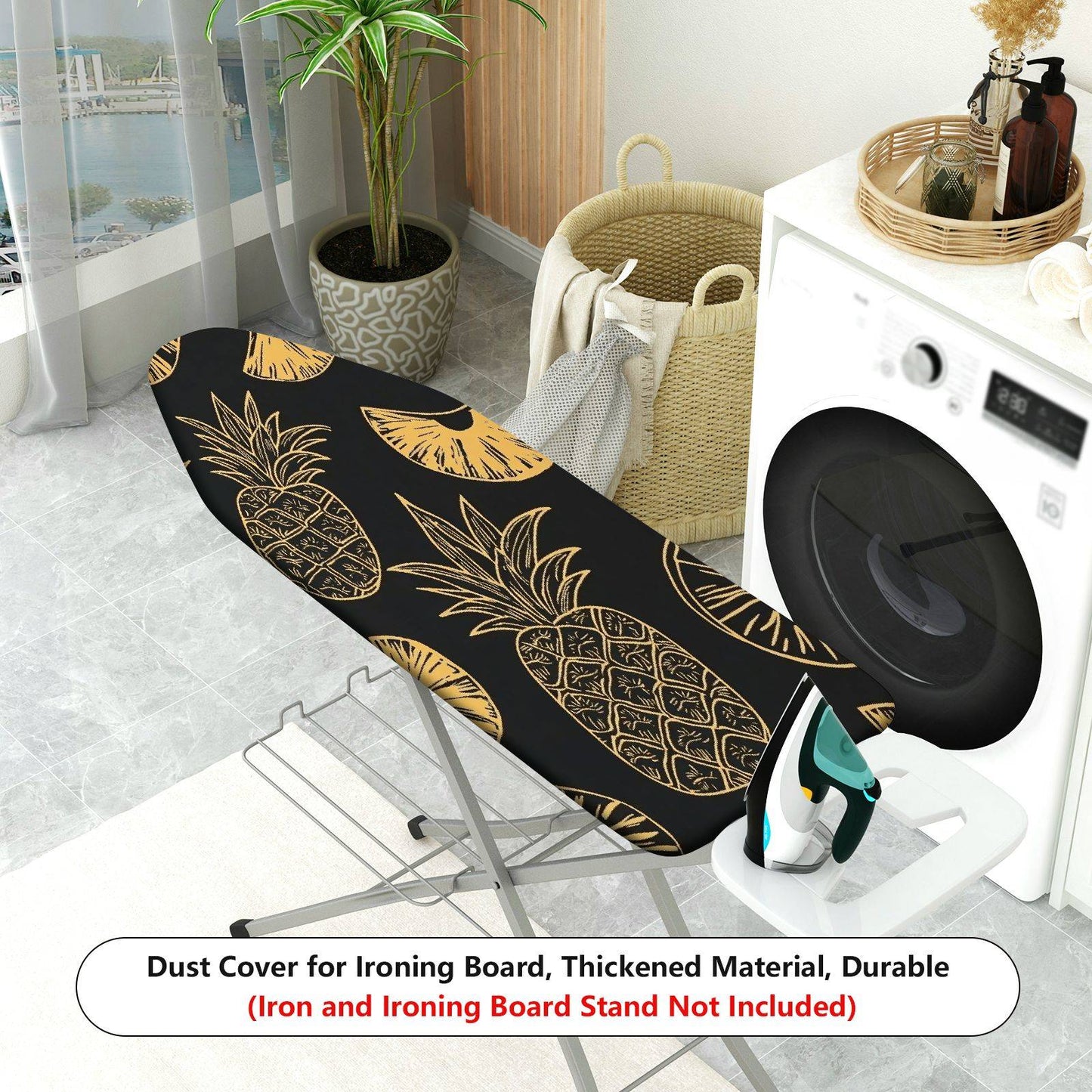 1-Piece Pineapple Tropical Fruit  Ironing Board Cover, Universal Size, Without Board