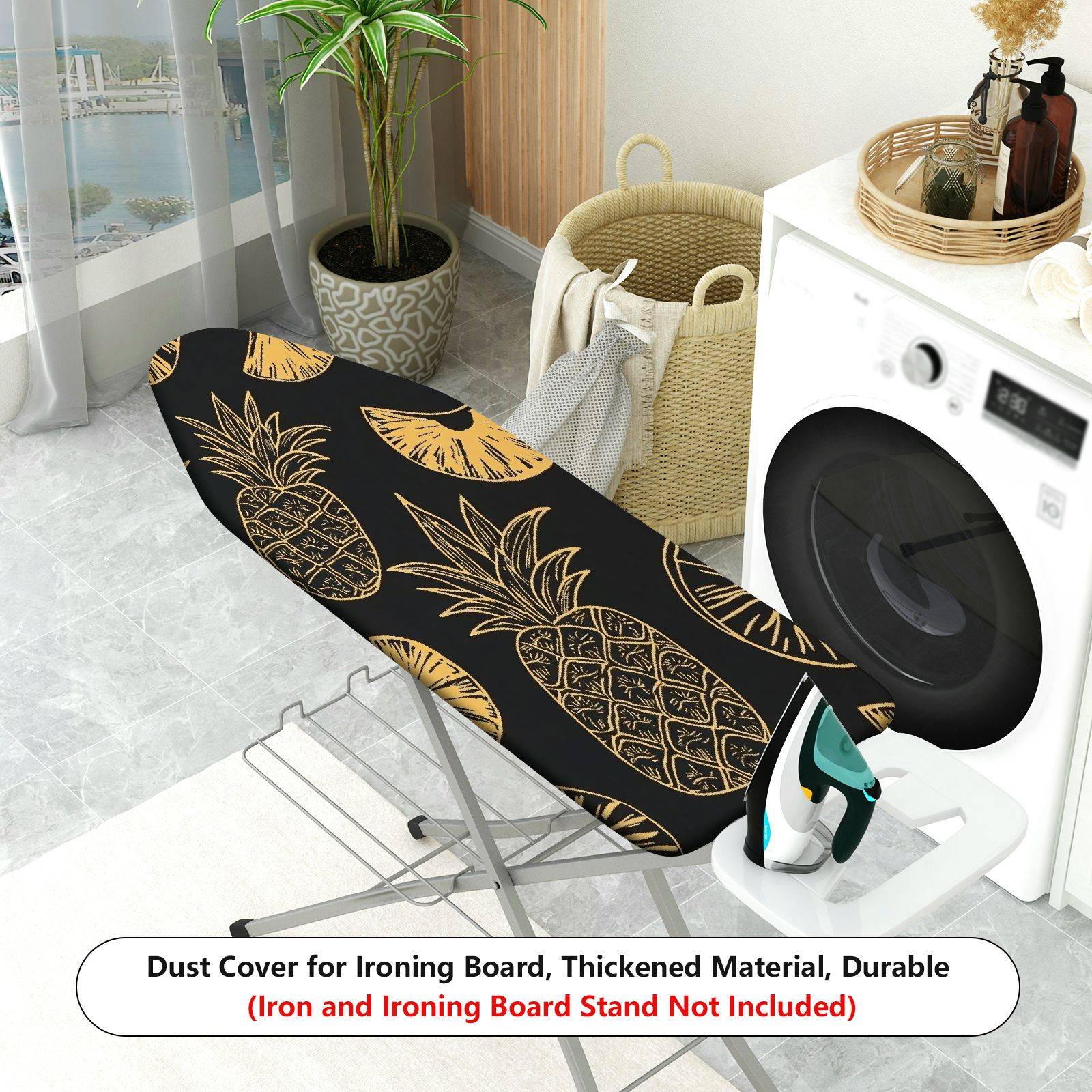 1-Piece Pineapple Tropical Fruit  Ironing Board Cover, Universal Size, Without Board