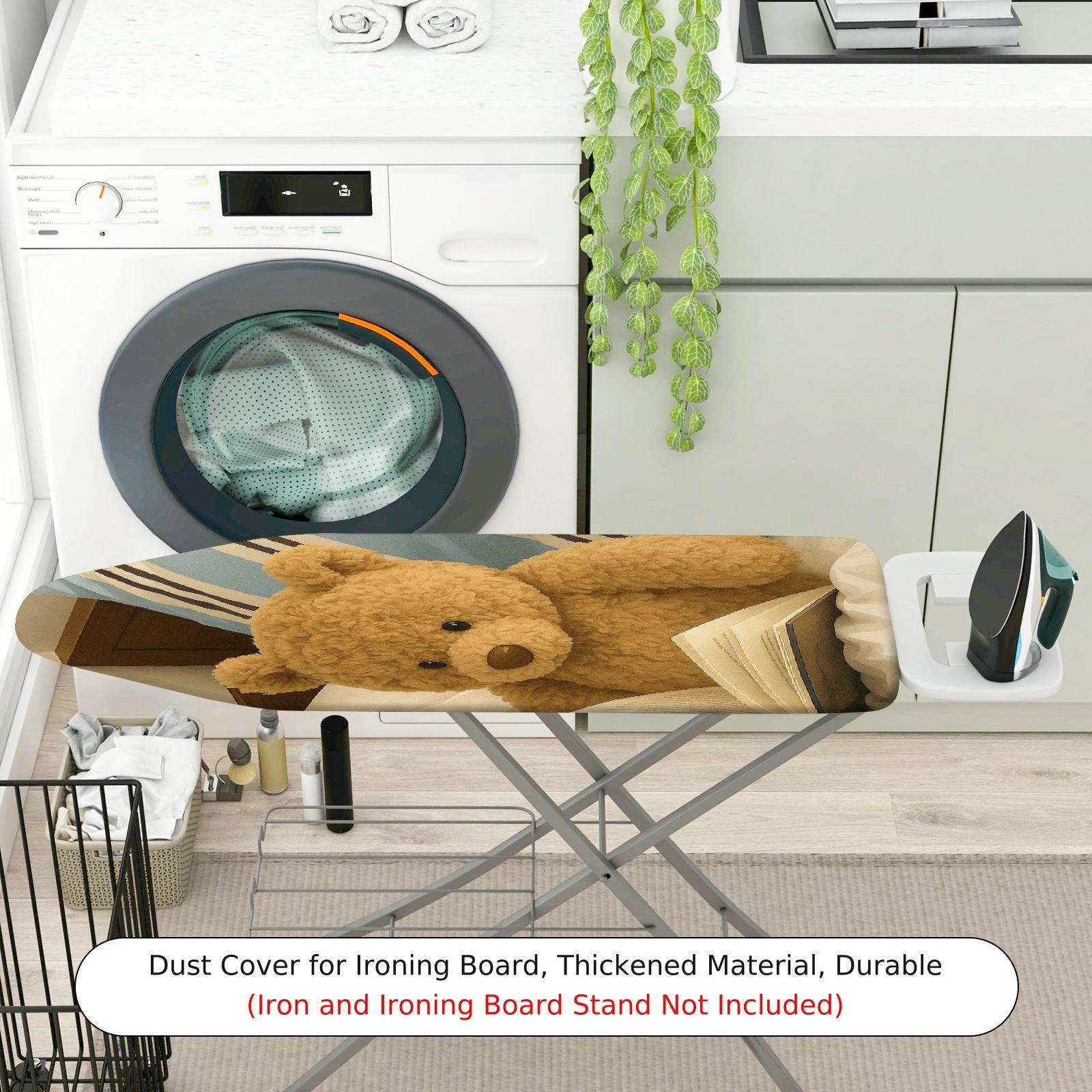 1-Piece Teddy Bear Cozy Cute  Ironing Board Cover, Universal Size, Without Board