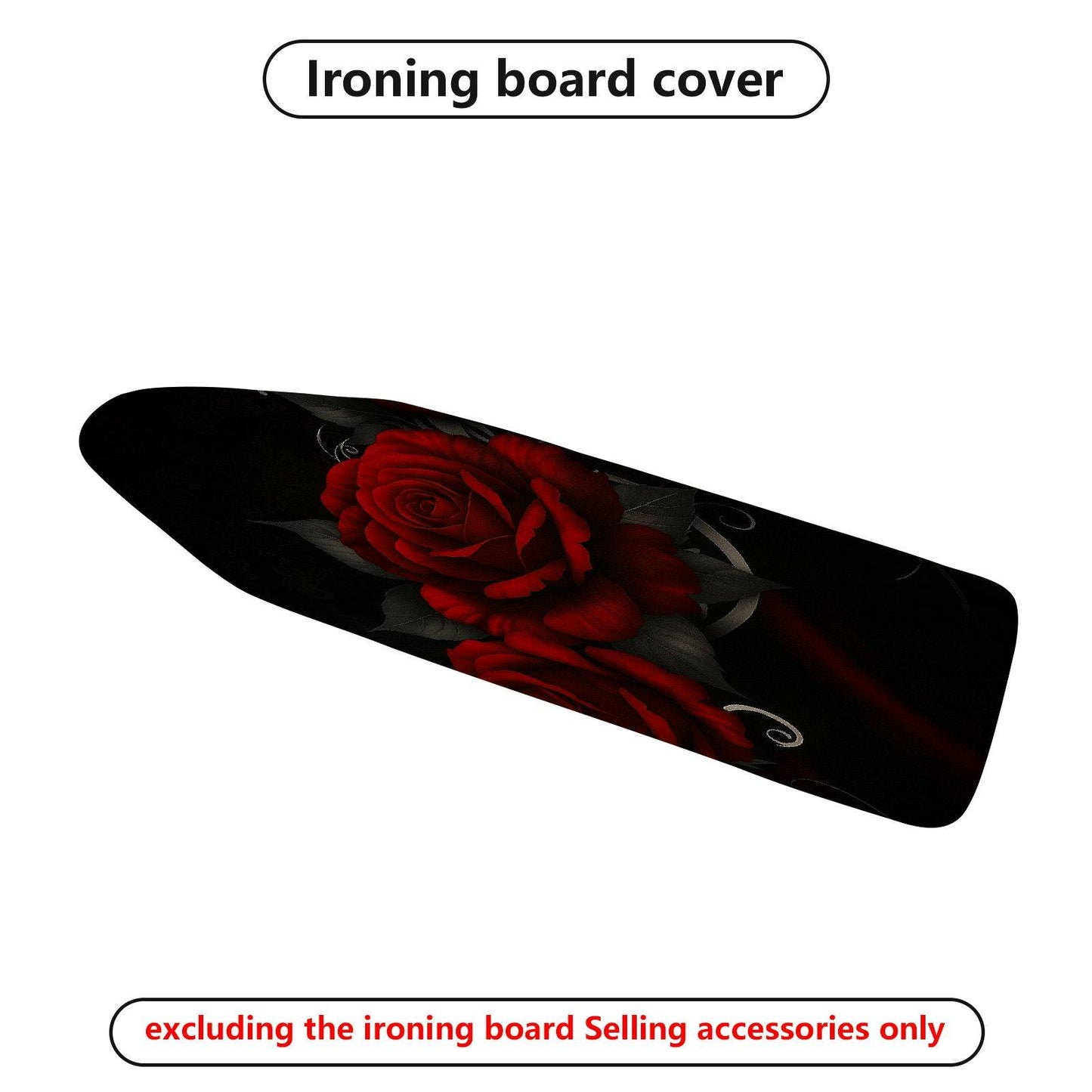 1-Piece Rose Floral Elegant  Ironing Board Cover, Universal Size, Without Board