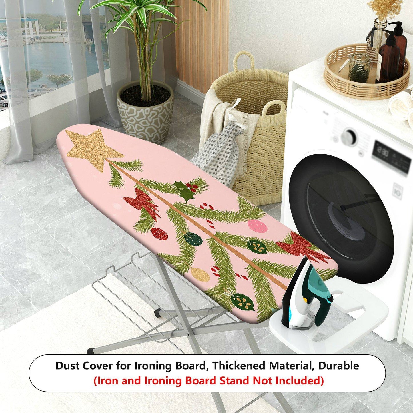 1-Piece Christmas Tree Star Ornament  Ironing Board Cover, Universal Size, Without Board