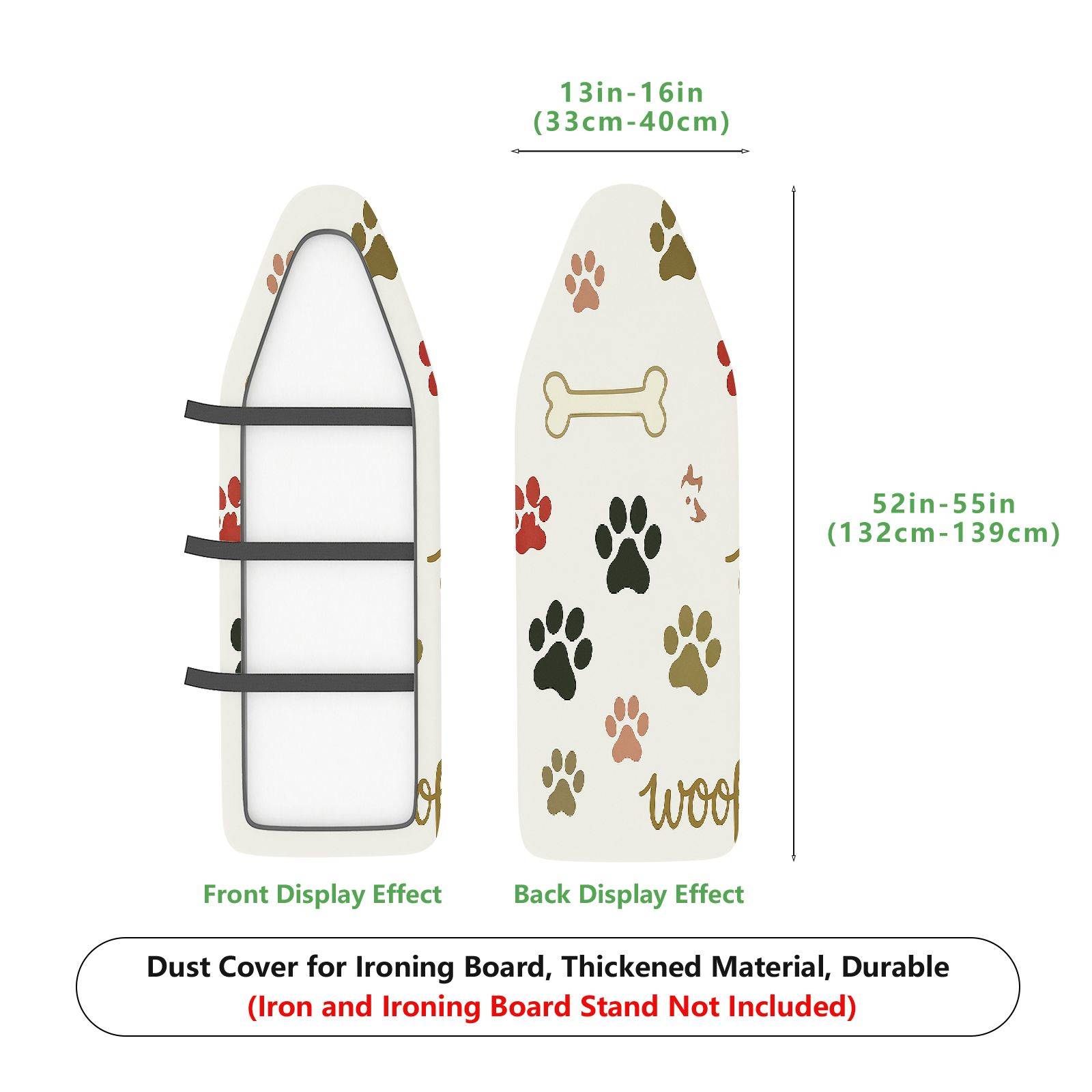 1-Piece Paw Bone Cute  Ironing Board Cover, Universal Size, Without Board