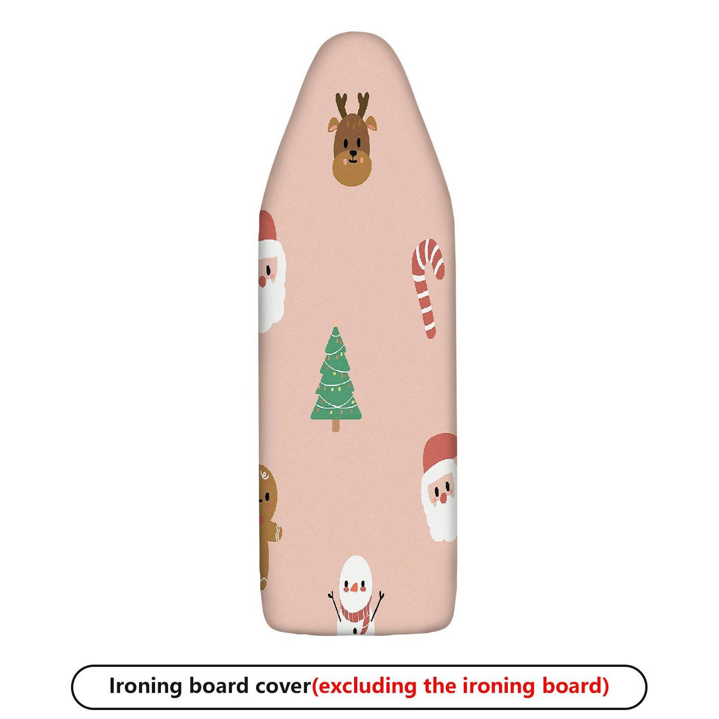 1-Piece Christmas Santa Snowman Candy Cane  Ironing Board Cover, Universal Size, Without Board