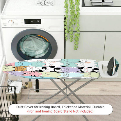1-Piece Cute Cat Pattern Multicolor Fun  Ironing Board Cover, Universal Size, Without Board