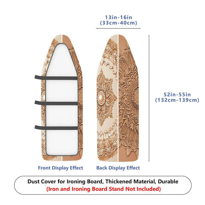 1-Piece Mandala Beige Decorative  Ironing Board Cover, Universal Size, Without Board