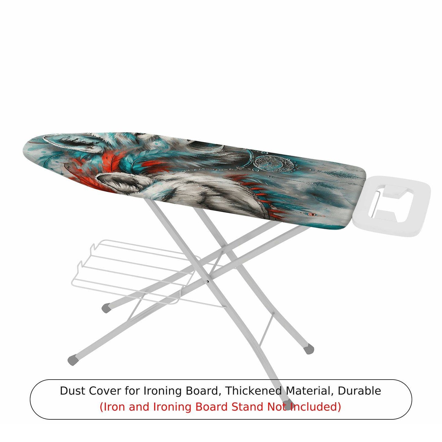 1-Piece Wolf Feather Colorful  Ironing Board Cover, Universal Size, Without Board
