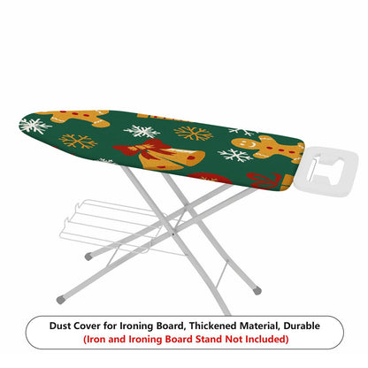 1-Piece Christmas Bell Snowflake Gingerbread  Ironing Board Cover, Universal Size, Without Board