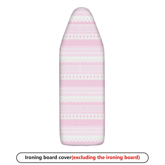 1-Piece Pink Heart Stripe Pattern Cute  Ironing Board Cover, Universal Size, Without Board