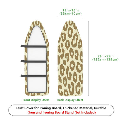 1-Piece Leopard Print Beige Stylish  Ironing Board Cover, Universal Size, Without Board