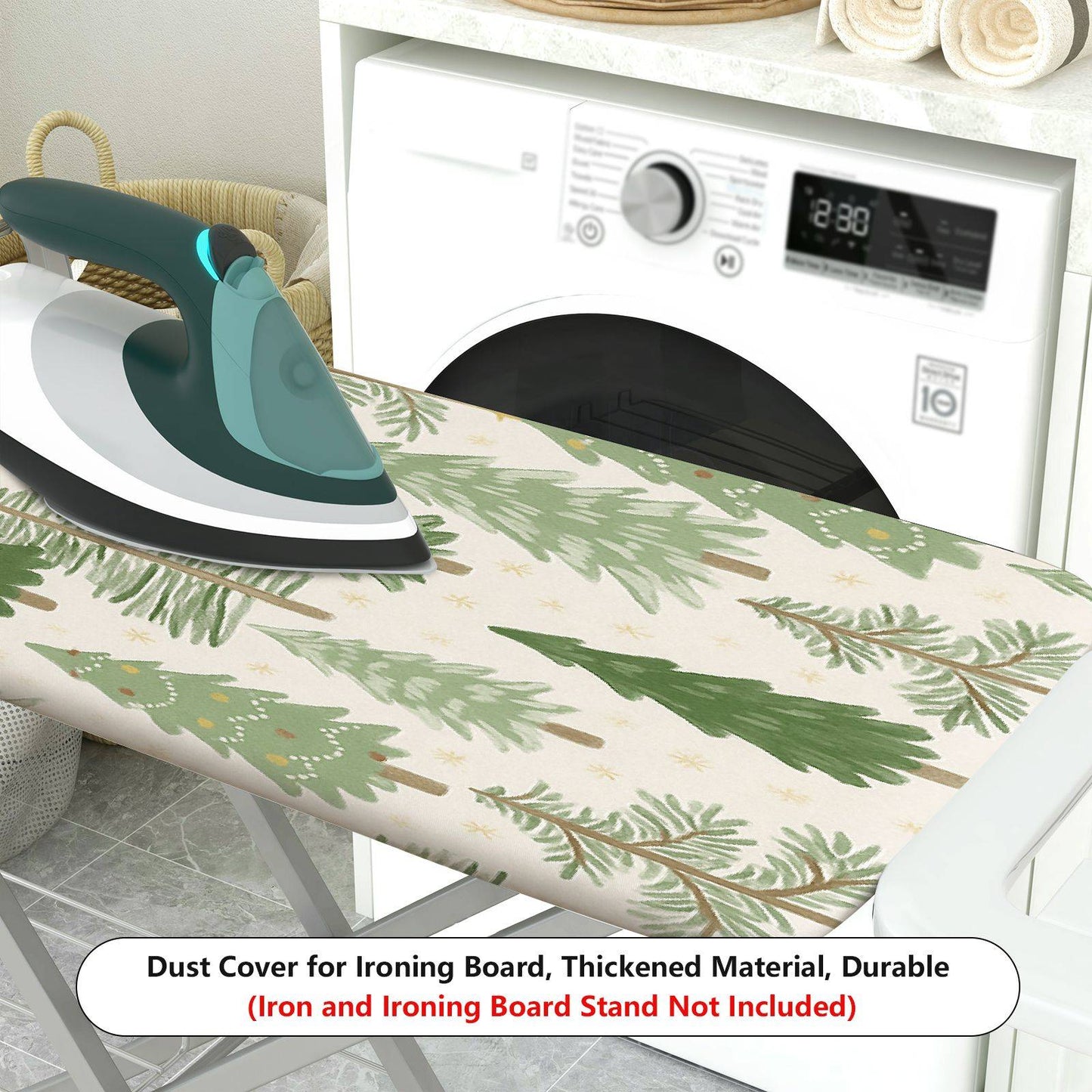1-Piece Christmas Tree Forest Holiday  Ironing Board Cover, Universal Size, Without Board