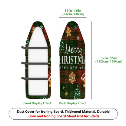 1-Piece Christmas Plaid Gingerbread  Ironing Board Cover, Universal Size, Without Board