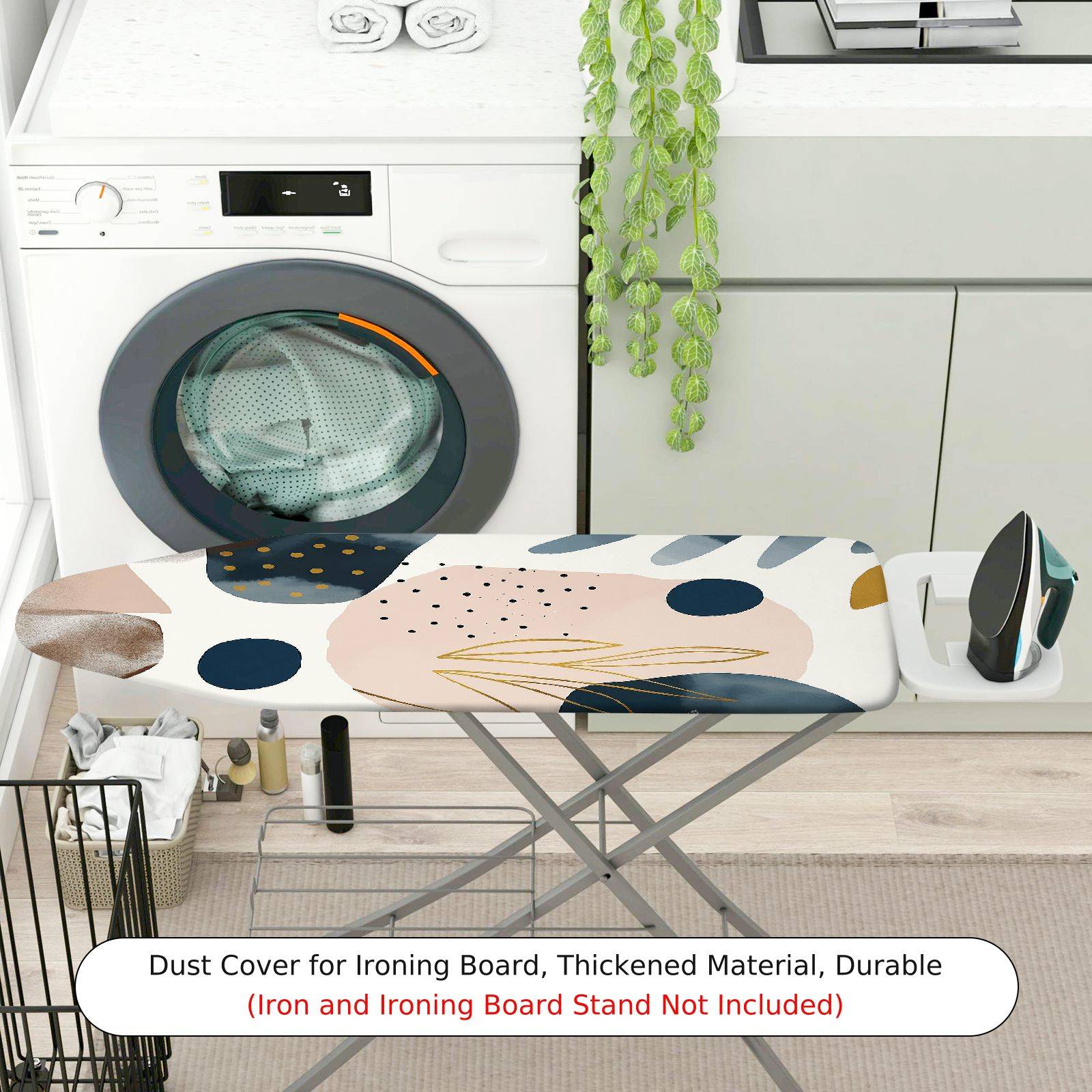 1-Piece Abstract Art Pattern Geometric Shapes Pastel Color  Ironing Board Cover, Universal Size, Without Board