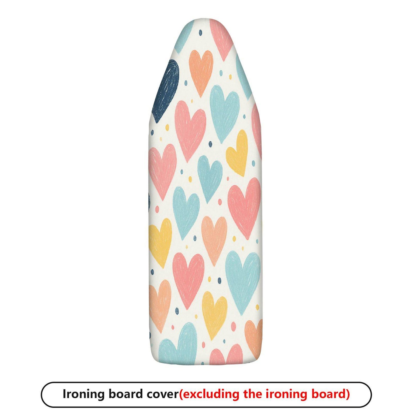 1-Piece Heart Shape Colorful Pattern Cute  Ironing Board Cover, Universal Size, Without Board