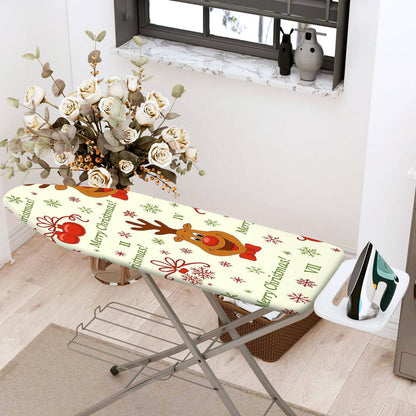 1-Piece Reindeer Snowflakes Merry Christmas  Ironing Board Cover, Universal Size, Without Board