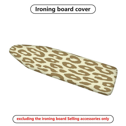 1-Piece Leopard Print Beige Stylish  Ironing Board Cover, Universal Size, Without Board
