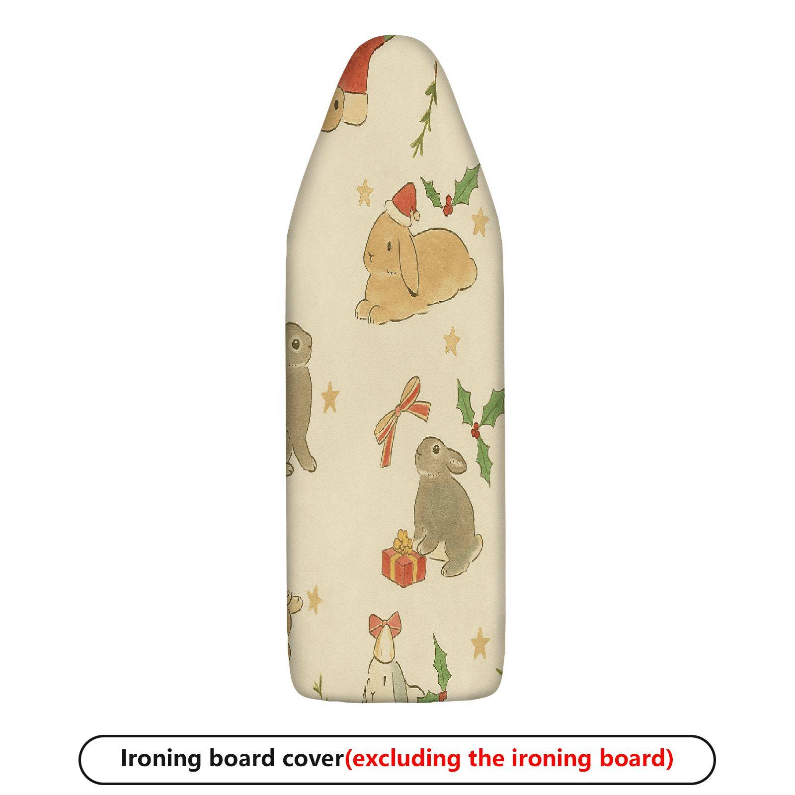 1-Piece Christmas Rabbit Gift  Ironing Board Cover, Universal Size, Without Board