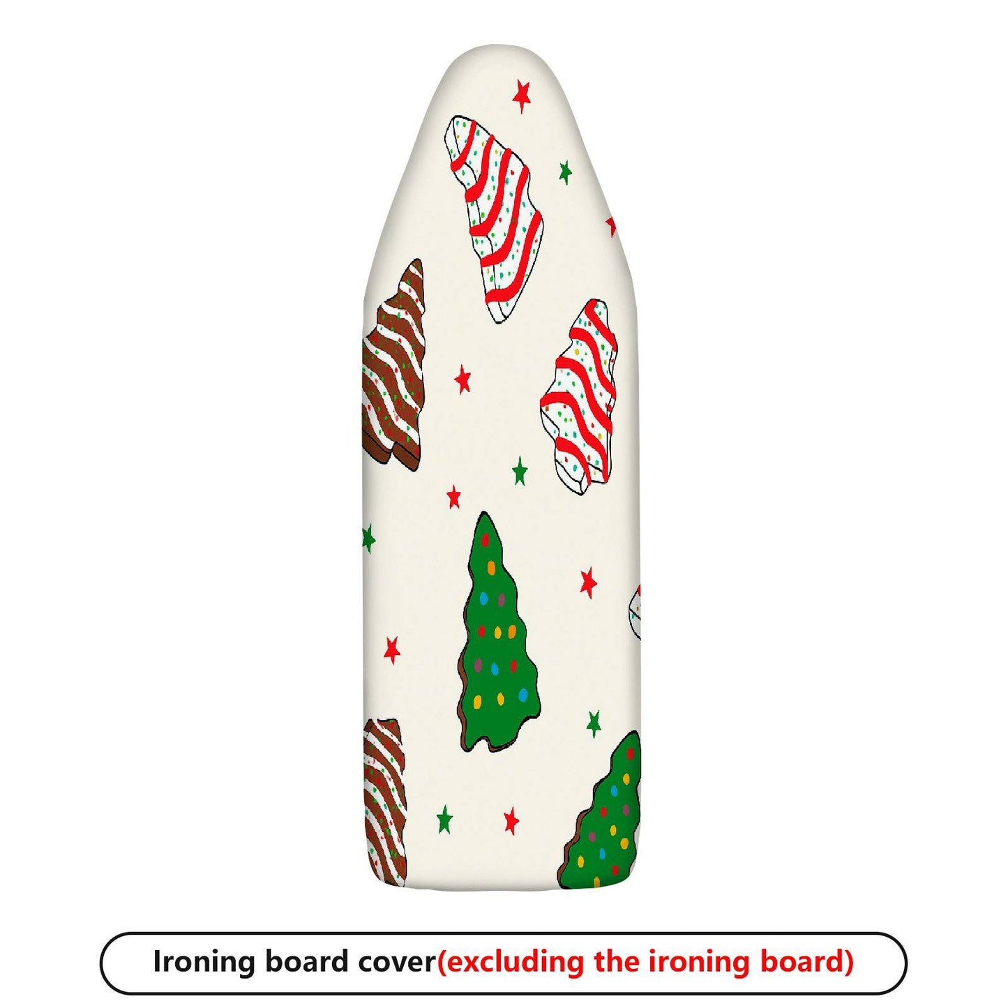 1-Piece Christmas Tree Star Bell  Ironing Board Cover, Universal Size, Without Board