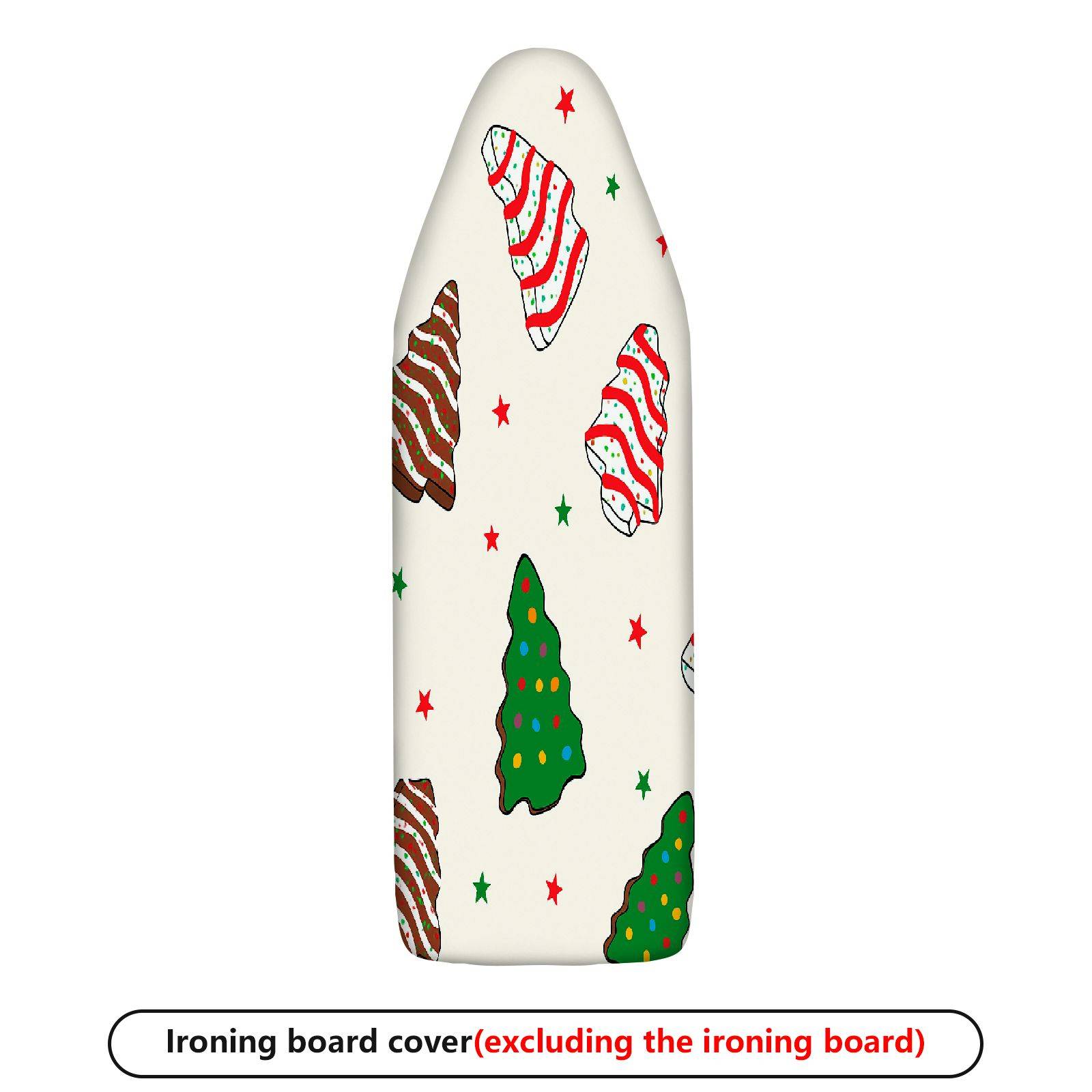 1-Piece Christmas Tree Star Bell  Ironing Board Cover, Universal Size, Without Board