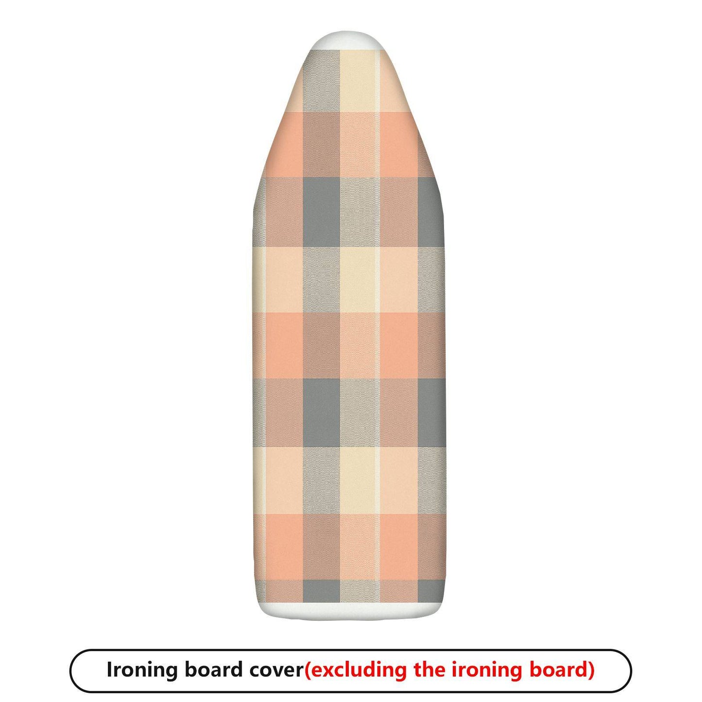 1-Piece Plaid Checkered Beige  Ironing Board Cover, Universal Size, Without Board