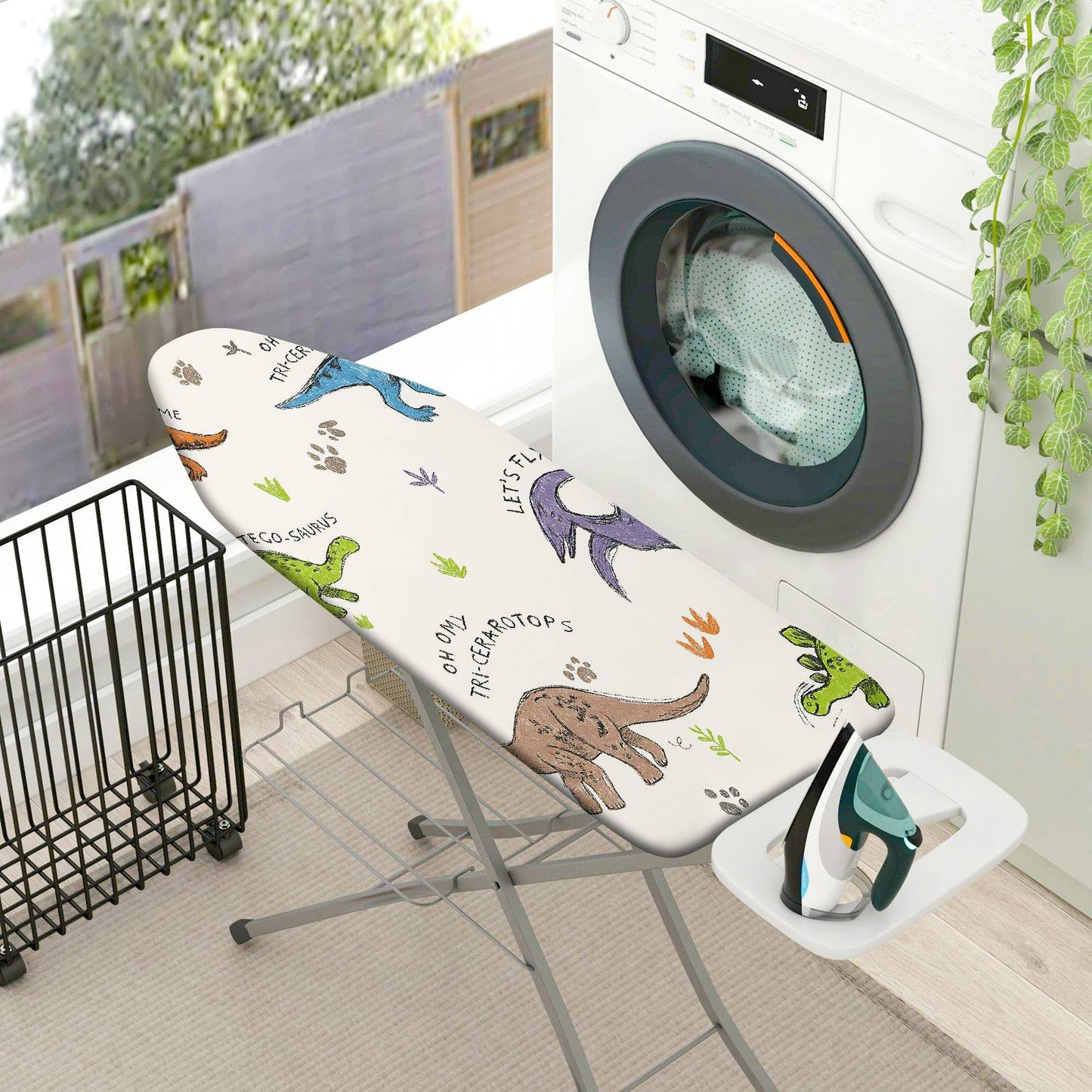 1-Piece Dinosaur  Fun  Ironing Board Cover, Universal Size, Without Board