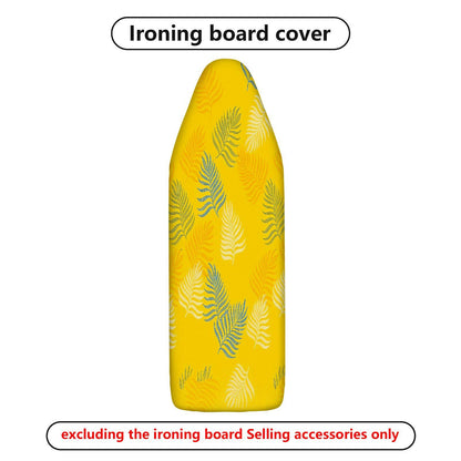 1-Piece Yellow Leaf Pattern Vibrant Tropical  Ironing Board Cover, Universal Size, Without Board