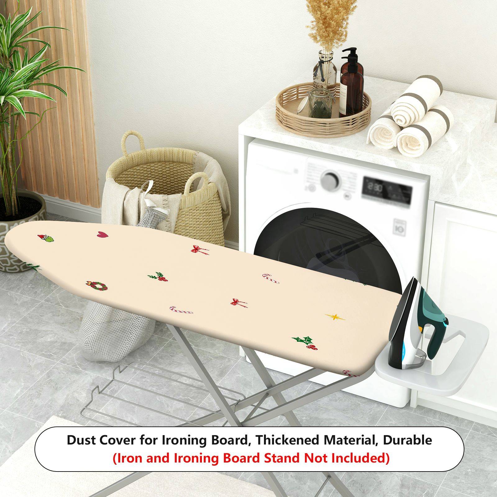 1-Piece Christmas Holiday Celebration  Ironing Board Cover, Universal Size, Without Board